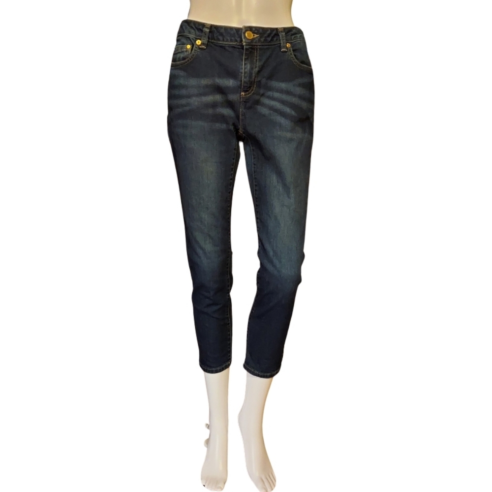 Michael Kors Medium Wash Izzy Cropped Skinny Jeans